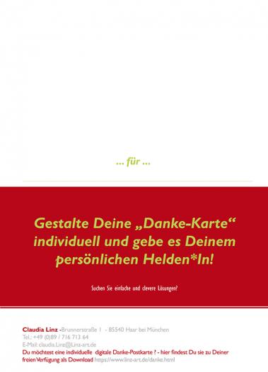 Danke Karte "von Deinem Herzen"